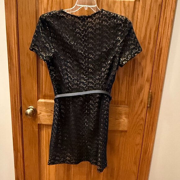 Diane von Furstenberg Cindy Acorn Lace Dress in Black, SZ 12 - Picture 2 of 7